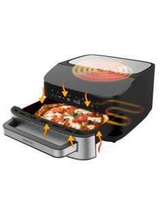Cecotec PizzaandFry 7000 Horno Electrico para Pizzas hasta 33cm - 1350W - Calentamiento Rapido y Uniforme - Pantalla Tactil