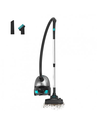 Cecotec Conga Powerbag 2000 Compact Plus Aspirador de Trineo - 800W - Deposito de 2L - Filtrado de Alta Eficiencia - Tubo
