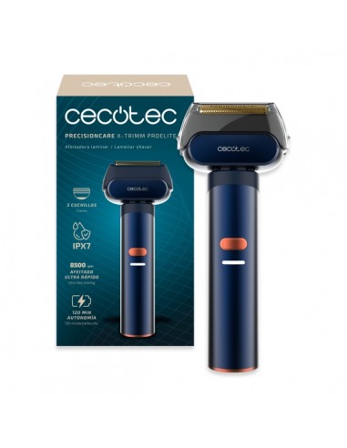 Cecotec PrecisionCare X-Trimm ProElite Afeitadora Inalambrica - Cuerpo de Aluminio - 8500rpm - Bateria 1300mAh - Cuchillas de