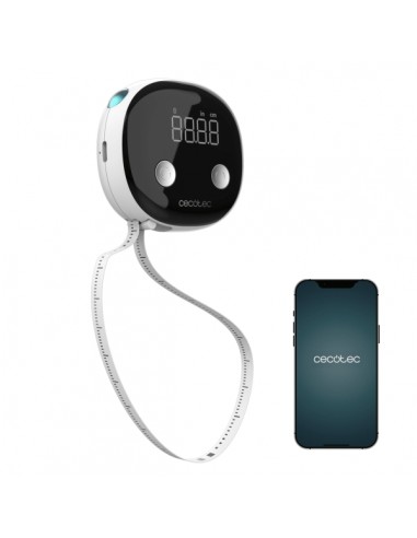 Cecotec Surface Precision Body Cinta Metrica Corporal Digital - Pantalla LED - Medidas Personalizables - Registro Automatico