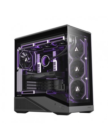 Abysm Arian Frame A400 Black Caja Torre ATX-ITX-Micro ATX - Lateral y Frontal Cristal Templado - 3.5" y 2.5" - USB-A-USB-C