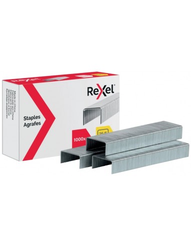 Rexel Caja de 1000 Grapas 26 6 NÂ 56 - Hasta 20 Hojas - Acero de Alta Calidad - Patilla de 6mm