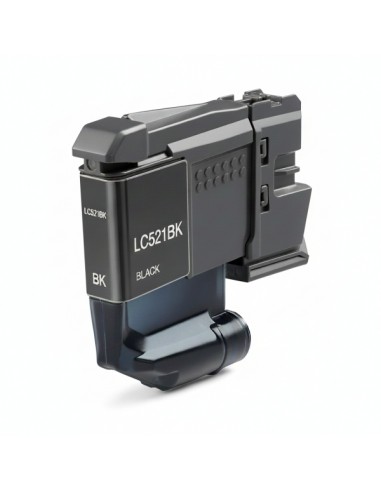 Brother LC521 Negro Cartucho de Tinta Pigmentada Generico - Reemplaza LC521BK