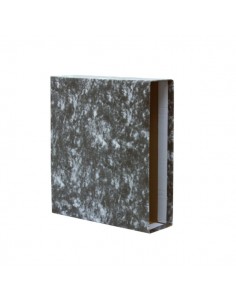Bismark Funda para Archivador A-Z A4 - Carton Forrado - Color Negro Jaspeado