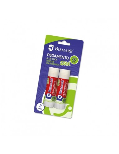 Bismark Pack de 2 Barras de Pegamento 20gr - Multiusos - Sin Disolventes - Uso Escolar