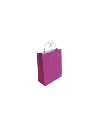 Bismark Bolsa de Papel Celulosa - Medidas 24x8x18cm - Color Fucsia