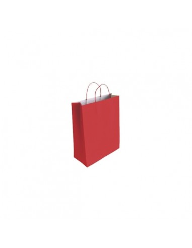 Bismark Bolsa de Papel Celulosa - Medidas 24x8x18cm - Color Rojo