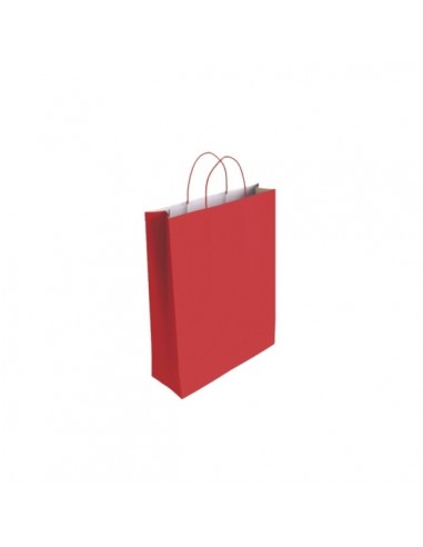 Bismark Bolsa de Papel Celulosa - Medidas 32x10x24cm - Color Rojo