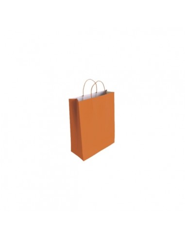 Bismark Bolsa de Papel Celulosa - Medidas 24x8x18cm - Color Naranja