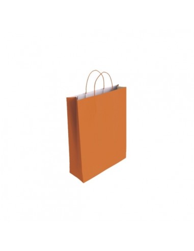 Bismark Bolsa de Papel Celulosa - Medidas 32x10x24cm - Color Naranja