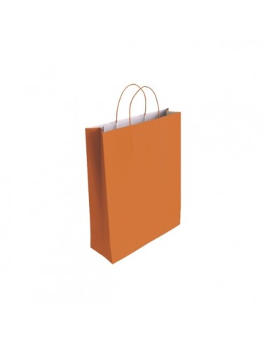 Bismark Bolsa de Papel Celulosa - Medidas 37x12x27cm - Color Naranja