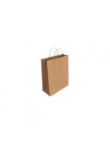 Bismark Bolsa de Papel Kraft - Medidas 24x8x18cm - Color Marron