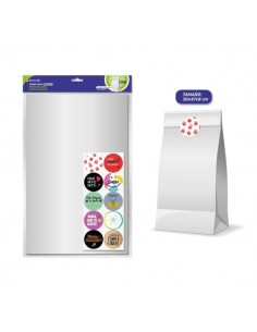 Bismark Pack de 10 Sobres Papel Kraft 50grs con 10 Pegatinas para Cierre - Medidas 30x47x8cm - Ideal para Regalos - Color