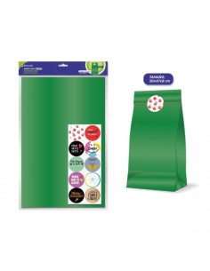 Bismark Pack de 10 Sobres Papel Kraft 50grs con 10 Pegatinas para Cierre - Medidas 30x47x8cm - Ideal para Regalos - Color