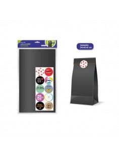 Bismark Pack de 10 Sobres Papel Kraft 50grs con 10 Pegatinas para Cierre - Medidas 24x42x6cm - Ideal para Regalos - Color