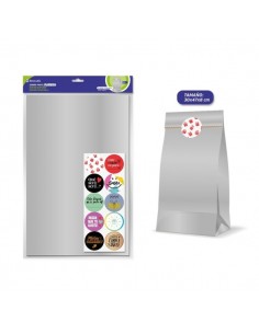 Bismark Pack de 10 Sobres Papel Kraft 50grs con 10 Pegatinas para Cierre - Medidas 30x47x8cm - Ideal para Regalos - Color