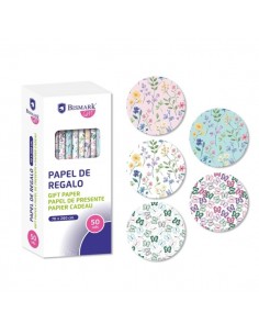Bismark Naturaleza Rollo de Papel Regalo - Medidas 70cmx200cm - 5 DiseÃ±os Diferentes - 10 Rollos por DiseÃ±o