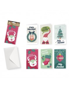 Bismark Pack con 6 Tarjetas de Felicitacion NavideÃ±a con Sobre