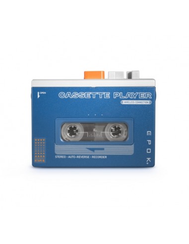 Bigben Epok Reproductor de Cintas Cassette Bluetooth - Altavoz Incorporado - Entrada de Auriculares - Auriculares Incluidos -