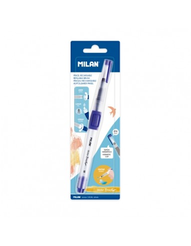Milan Water Brush Pincel con Deposito de Agua - Recargable - Color Azul