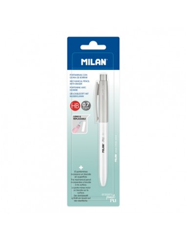 Milan Pl1-Portaminas 0.7mm - Superficie Antibacteriana - Color Gris