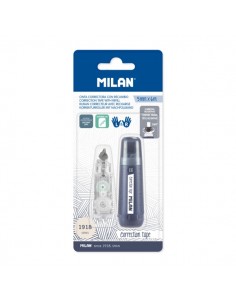 Milan 430 Since 1918 Cinta Correctora - Presentacion en Blister - Incluye Recambio - 5mm x 6m - Color Azul