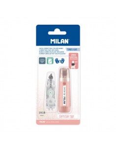 Milan 430 Since 1918 Cinta Correctora - Presentacion en Blister - Incluye Recambio - 5mm x 6m - Color Rosa
