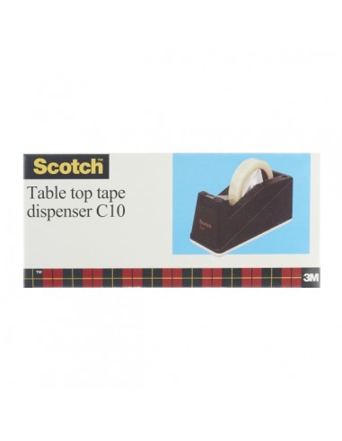 Scotch C10 Dispensador de Cinta Adhesiva - Base Antideslizante - Color Negro