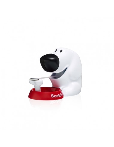 Scotch Magic Dispensador de Cinta Adhesiva - Para Rollos de hasta 19mm x 8.89m - Incluye 1 Cinta Adhesiva - Forma de Perro -
