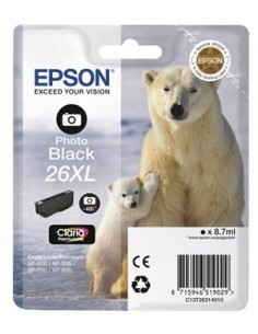 Epson T2631 (26XL) Negro Photo Cartucho de Tinta Original - C13T26314012