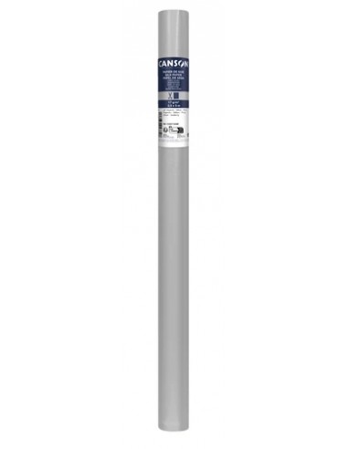 Canson Rollo de Papel Seda 17g mÂ² - Rollo de 50x500cm - Ideal para Manualidades y Decoracion - Color Plata