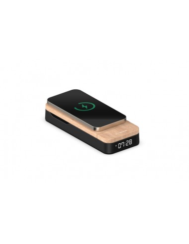 Thomson Reloj Despertador Plegable 3 en 1 - Cargadores Induccion Compatibles con Android y Apple - Cargador USB-C - Brillo