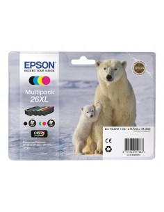 Epson T2636 (26XL) Pack de 4 Cartuchos de Tinta Originales - C13T26364010