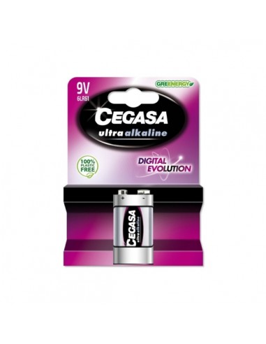 Cegasa Ultra Alcaline Pack de 1 Pila 6LR61 9V - Alta Tecnologia - Mas Capacidad-Potencia y Rendimiento