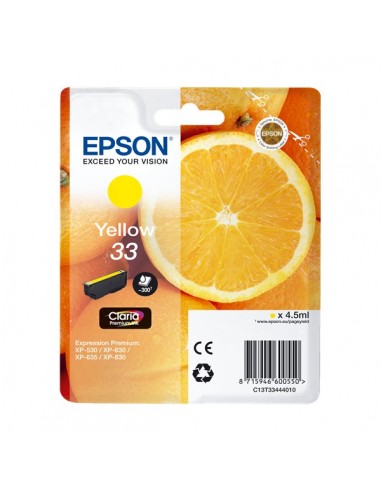 Epson T3344 (33) Amarillo Cartucho de Tinta Original - C13T33444012