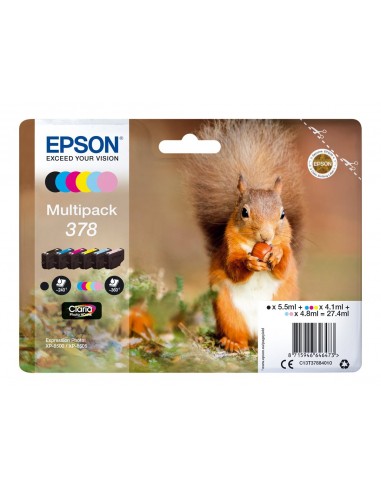 Epson 378 Pack de 6 Cartuchos de Tinta Originales - C13T37884010