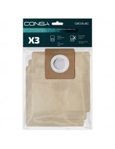 Cecotec Pack de 3 Bolsas de Recambio para Conga Powerbag 2500 - Alta Capacidad de Filtracion - Faciles de Instalar - Material