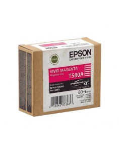 Epson T580A Magenta Vivido Cartucho de Tinta Original - C13T580A00