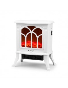 Orbegozo CM 9021 Chimenea Electrica - Potencia 1500W - Termostato Regulable - Efecto Fuego Real - Calefactor Ceramico -