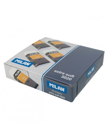 Milan Soft 5020 Gomas de Borrar para Bellas Artes - Envueltas Individualmente - Color Blanco