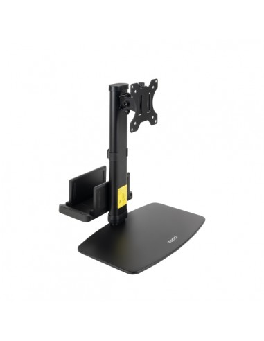 Tooq Soporte de Mesa para Monitor de 17"-27" - Regulable en Altura. Giratorio e Inclinable - Gestion de Cables - Peso Max 6kg