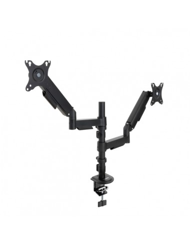 Tooq Soporte de Mesa con Brazos Articulados para 2 Monitores de 17"-32" - Regulable en Altura-Giratorio e Inclinable -