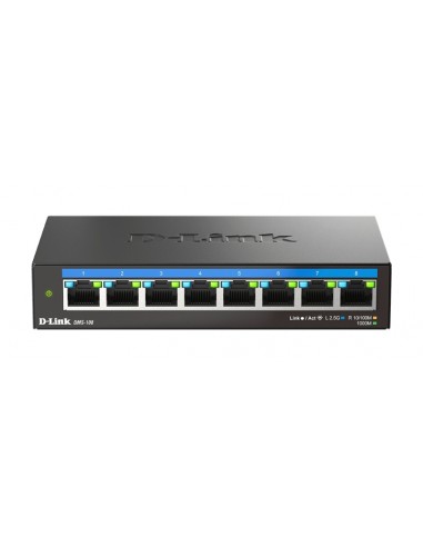 D-Link Switch 8 Puertos Multigigabit 2.5G No Gestionado - Switching 40 Gbps - Chasis Metalico