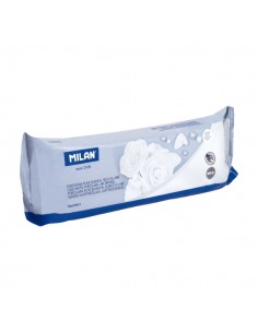 Milan Pasta para Modelar de Aspecto Porcelana - Seca al Aire - 500g - Facil de Moldear - Color Blanco