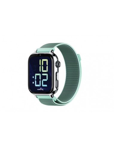 Savefamily Reloj Inteligente Infantil SaveWatch Plus 2 - Pantalla Amoled - Carcasa Plateada - Correa Tela Ocean