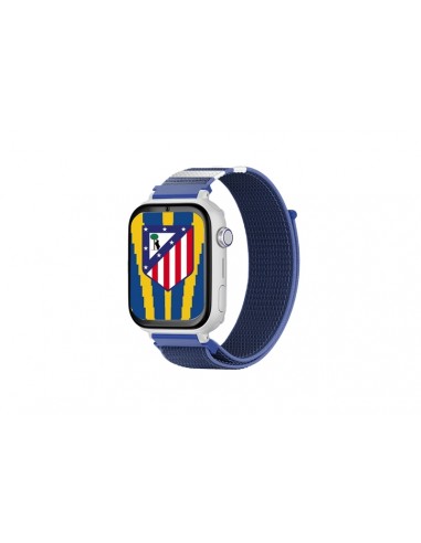 Savefamily Reloj Inteligente Infantil Savewatch Plus Edicion Atletico de Madrid con GPS y Llamada - Correa Tela Azul