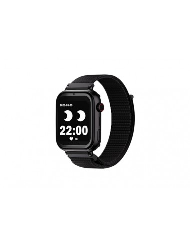 Savefamily Reloj Inteligente Infantil SaveWatch Plus con GPS y Llamada - IP67 - Boton SOS - Carcasa Negra - Correa Tela Negra
