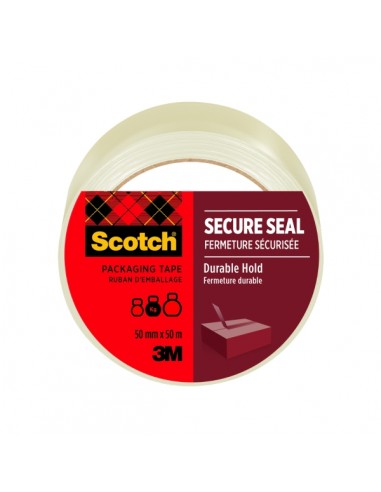 Scotch Precinto de Embalaje - Sellado Seguro - 50mm x 50m - Color Transparente