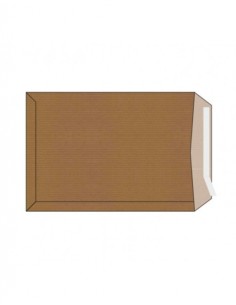 Sam Pack de 250 Sobres de Papel Kraft 80grs - Medidas 184x261mm - Autoadhesivo con Tira de Silicona - Color Marron