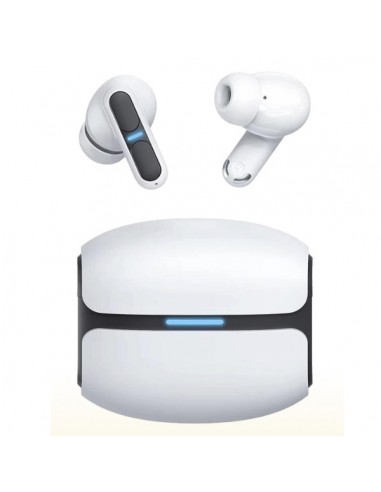 Leotec TWS Gaming Nebula Fit Auriculares Bluetooth 6.0 - Estuche de Carga - Color Blanco